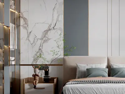 bedroom villa Home Modern decoration 3D model purchase