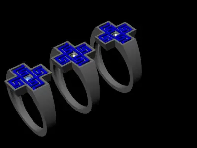 Unisex 3D Model Ring Free 3D print model
