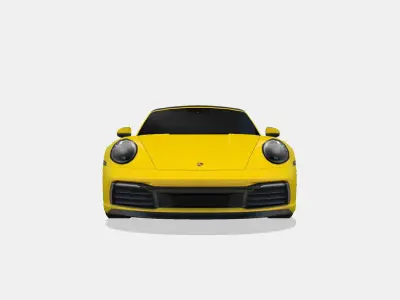 Porsche 911 Targa 992 Low-poly 3D model