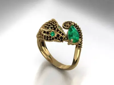 Panther Ring 3D print model