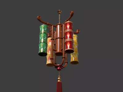 Chinese bamboo   lantern  3D model