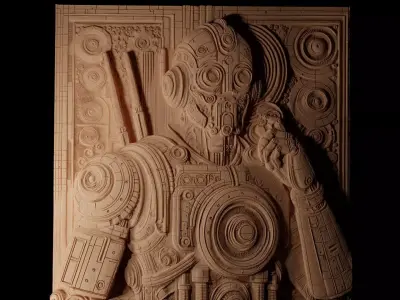 Robot CNC 3d Print High Relief Sand Casting 3D print model