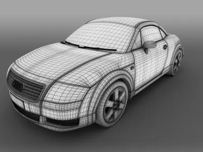 AUDI TT 1998 Low-poly 3D model