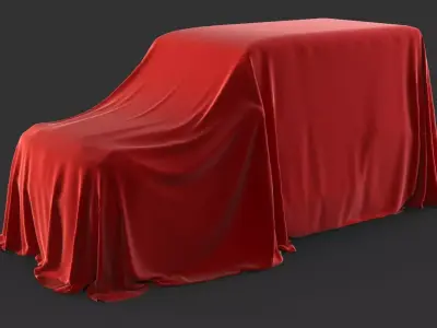 Cover Car Jeep Low-poly 3D model