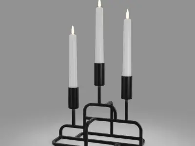 Candle Holder Set 01 3D model