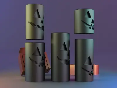 Halloween candle molds 3D print model