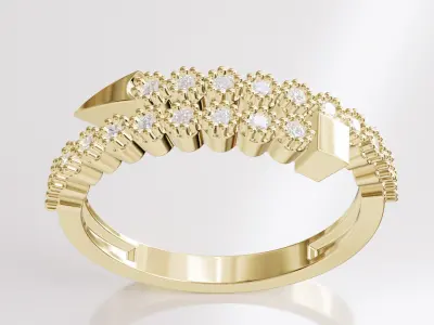 Jewelry Diamond Ring Model RG01 Free 3D print model