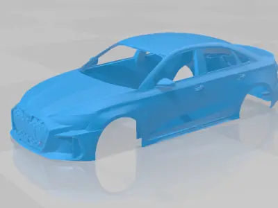 Audi RS3 Sedan 2025 - Body Car STL Model 3D print model