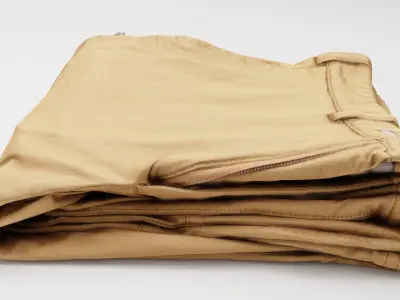 Folded hiking outdoor pants for sport and activity 3D model