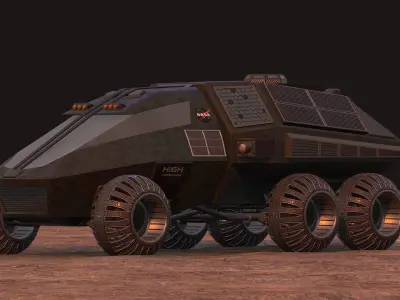 NASA exploration rover Low-poly 3D model