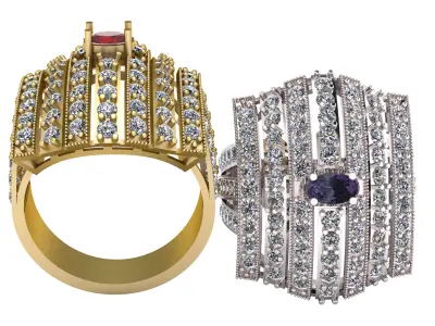 HIP HOP LUXURY RING 3D PRINTABLE MODEL 3D print model