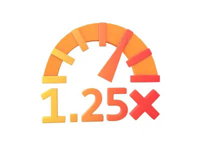 Speed 1 point 25 Symbol v1 003 Low-poly 3D model