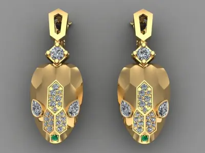 BVLGARI SERPENTI EARRINGS 3D print model