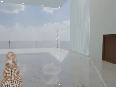 Luxury Mansion 3D Model with exterior and interior 3D model