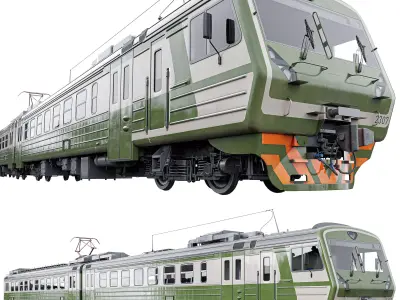 Passenger Train ED4M 3D model