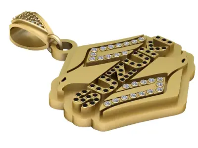 Suzuki Gold Pendant 3D Printable Jewelry Model 3D print model