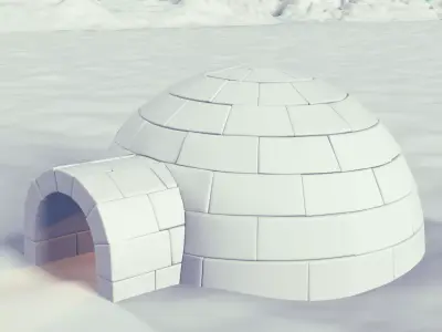 Igloo Low-poly 3D model