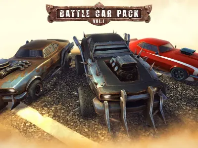 Battle Car Pack Volume One Low-poly 3D model
