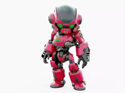 ROBO ZERO-M3 Rigged for Unreal Engine - Unity - MIXAMO 3D model