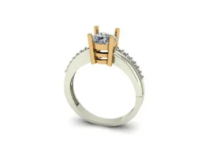 solitair ring 3D print model