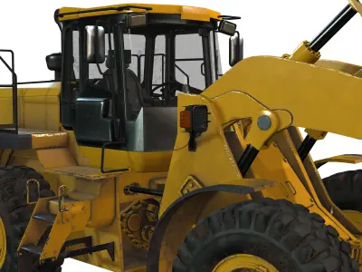 Wheel  Loader Low-poly 3D model