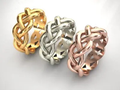 Jewelry PLAT  Ring 3D print model