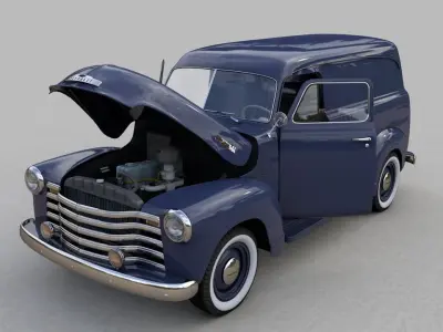 CHEVY 3100 PANEL TRUCK 1951 3D model
