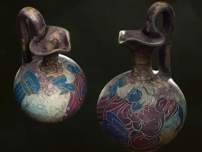 Antique Greek Vase - Game Ready 3D Model Low-poly 3D model