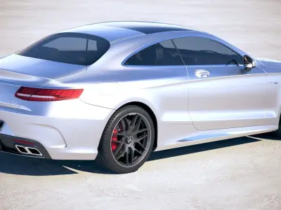 Mercedes S63 AMG coupe 2018 3D model