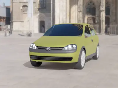 Opel Vauxhall Corsa C 2004 Rig Low-poly 3D model