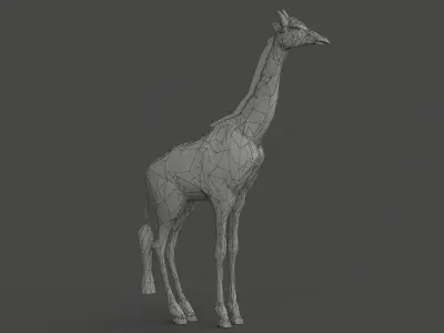 Giraffe Low-poly 3D model 8
