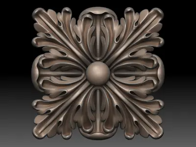 Round rosette 3D print model