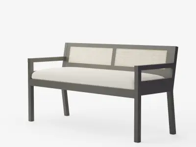 Margot Bench Black 3D model