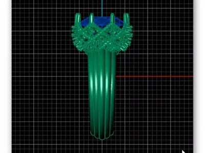 oval pave setting high luxury jewelry ring 3D print model