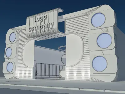  Exterior Design Tent Layout a67 3D model