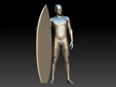 surfer boy 3D print model