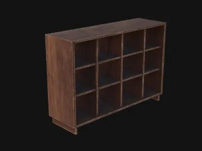 Japanese Shoe box Low-poly 3D model