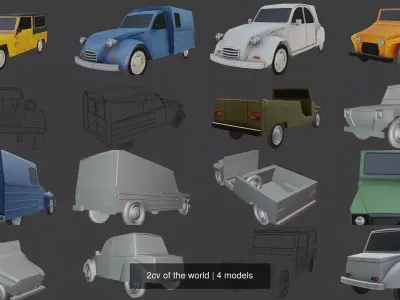 2cv of the world 3D Model Pack