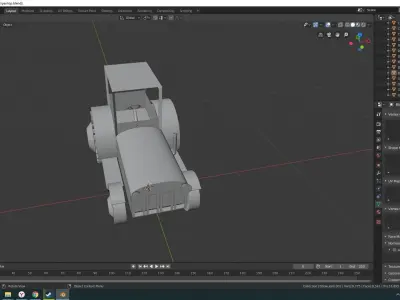 Traktor tractor Low-poly 3D model