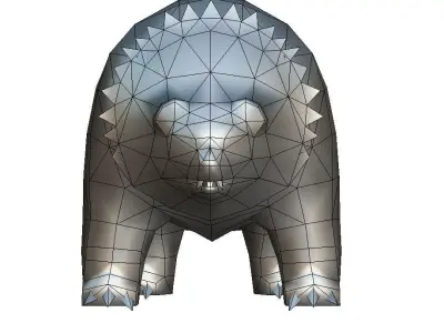 Lowpoly Cartoon Character Bear Low-poly 3D model