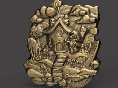 mario wall decor 3D print model