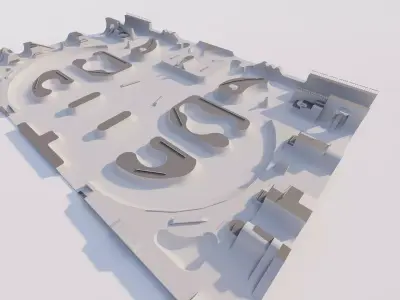 Skatepark-Skate Park PACK 3D model