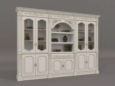 Classic Display Cabinet and Decoration 6 3D model