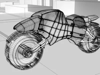 Panther X Scifi 3D Concept Bike 3D model