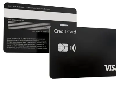 Simple Black Credit Card 3D model