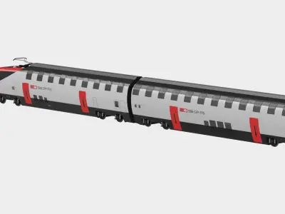 SBB electric swiss train Low-poly 3D model