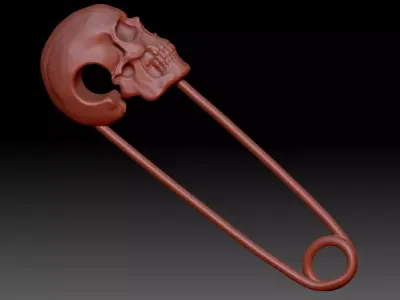 Skull Pin 3D print model