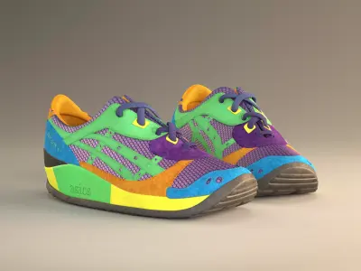 Sneakers ASICS 3D model Free 3D model
