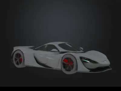 Photorealistic 3D Model of a Modern Sports Car Low-poly 3D model