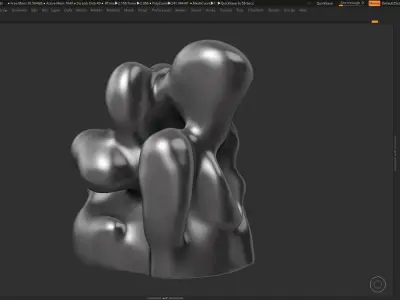 Modern Abstract Decorative sculpture 3d print model 43 3D print model